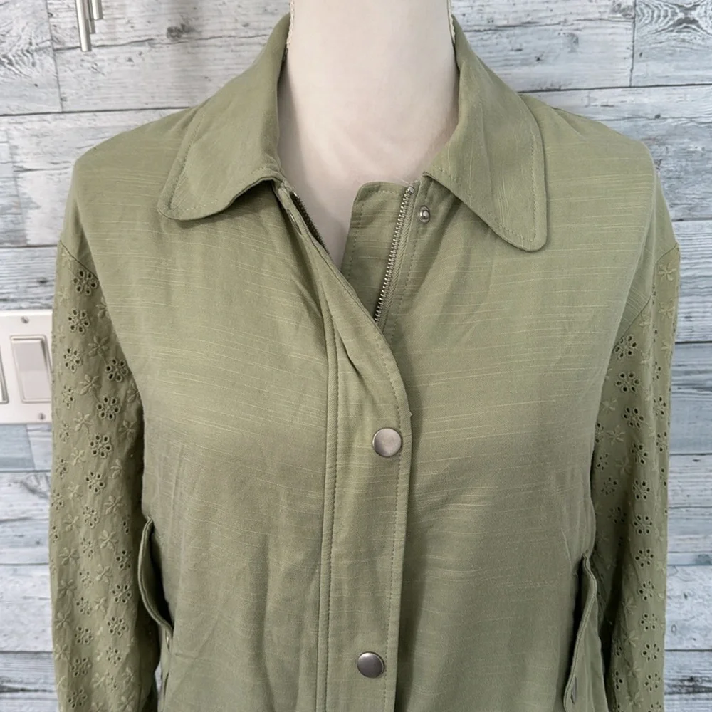7 FOR ALL MANKIND SAGE GREEN LIGHTWEIGHT JACKET